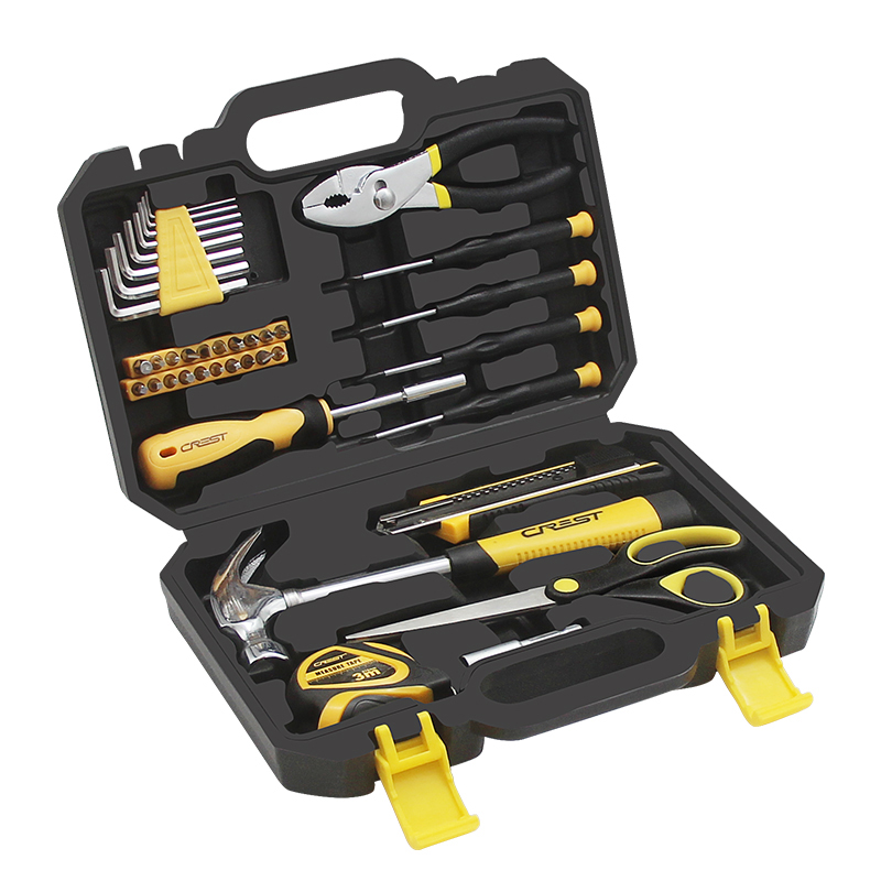 HandyPro 40pc Household Toolbox Set with Hammer, Screwdrivers, and Tape Measure 1
