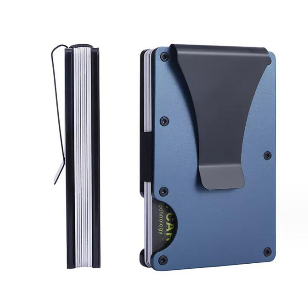 RFID Men Slim Metal Clip Wallet 5