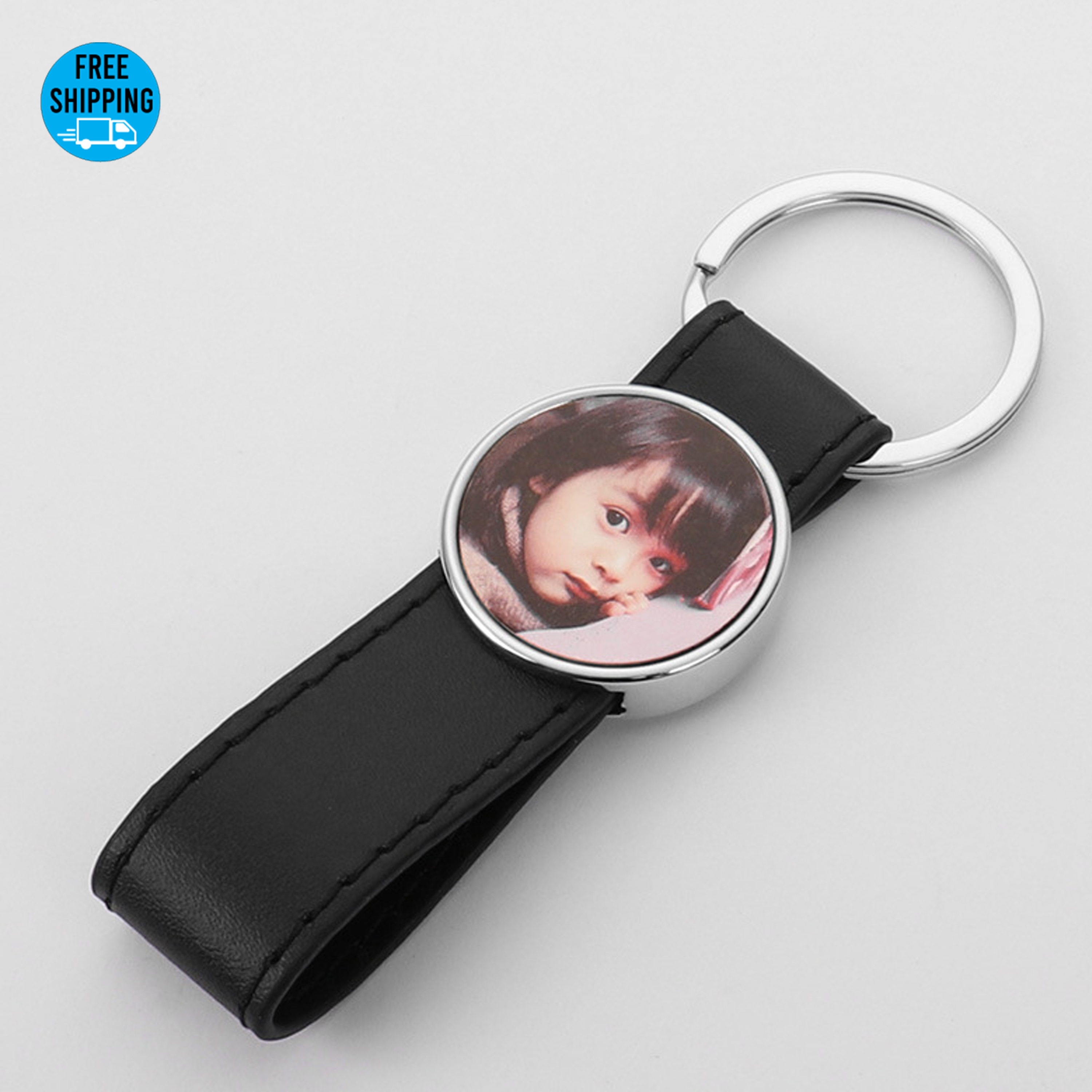 Custom Vegan Leather Car Keychain 2