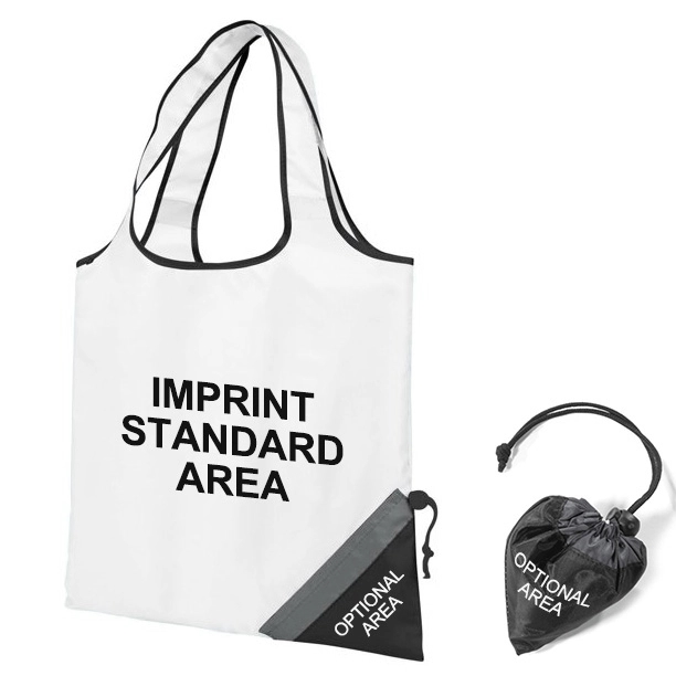 Polyester Fold-Up Cinch Corner Tote Bags 4