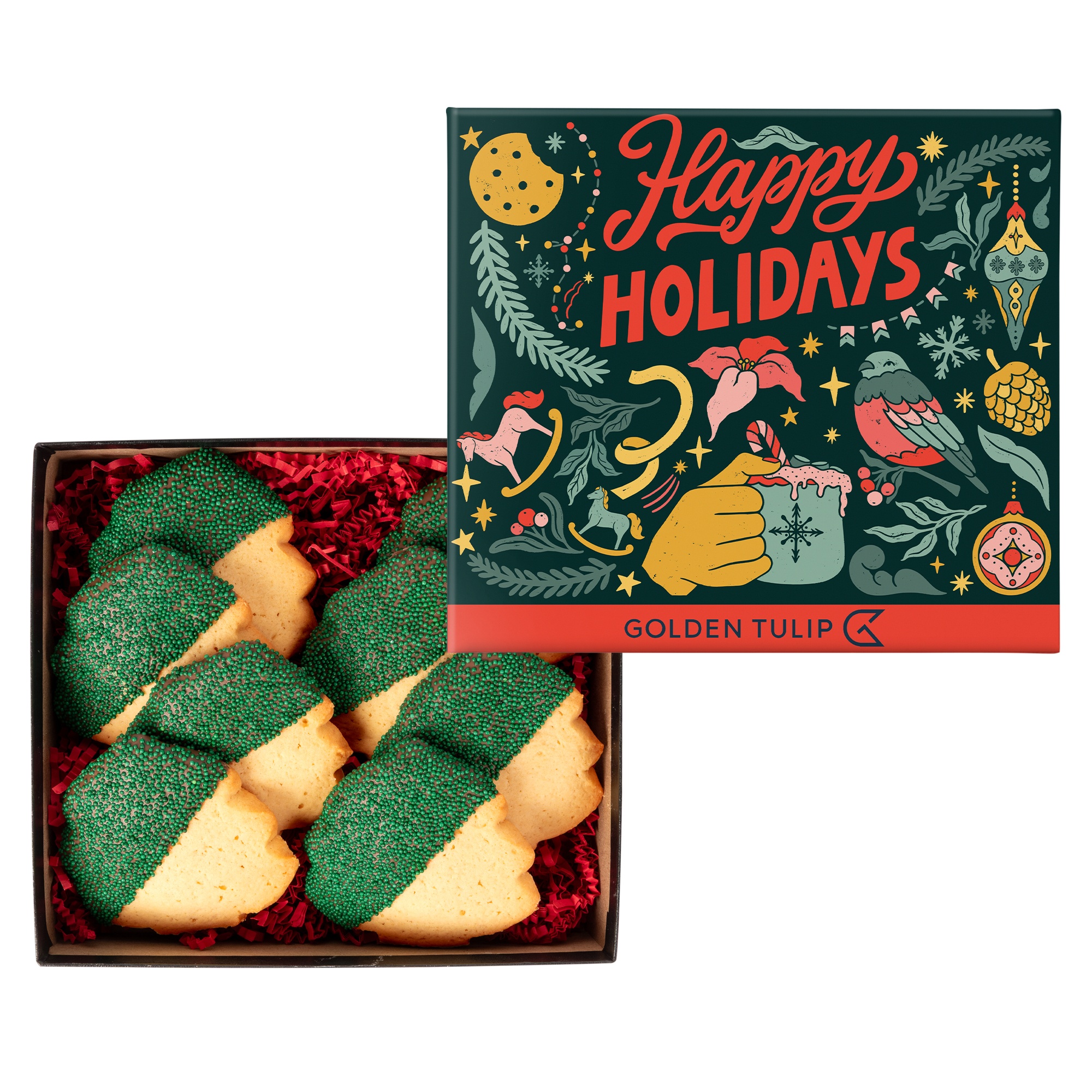 Decadent Christmas Tree Cookies in Gift Box 1
