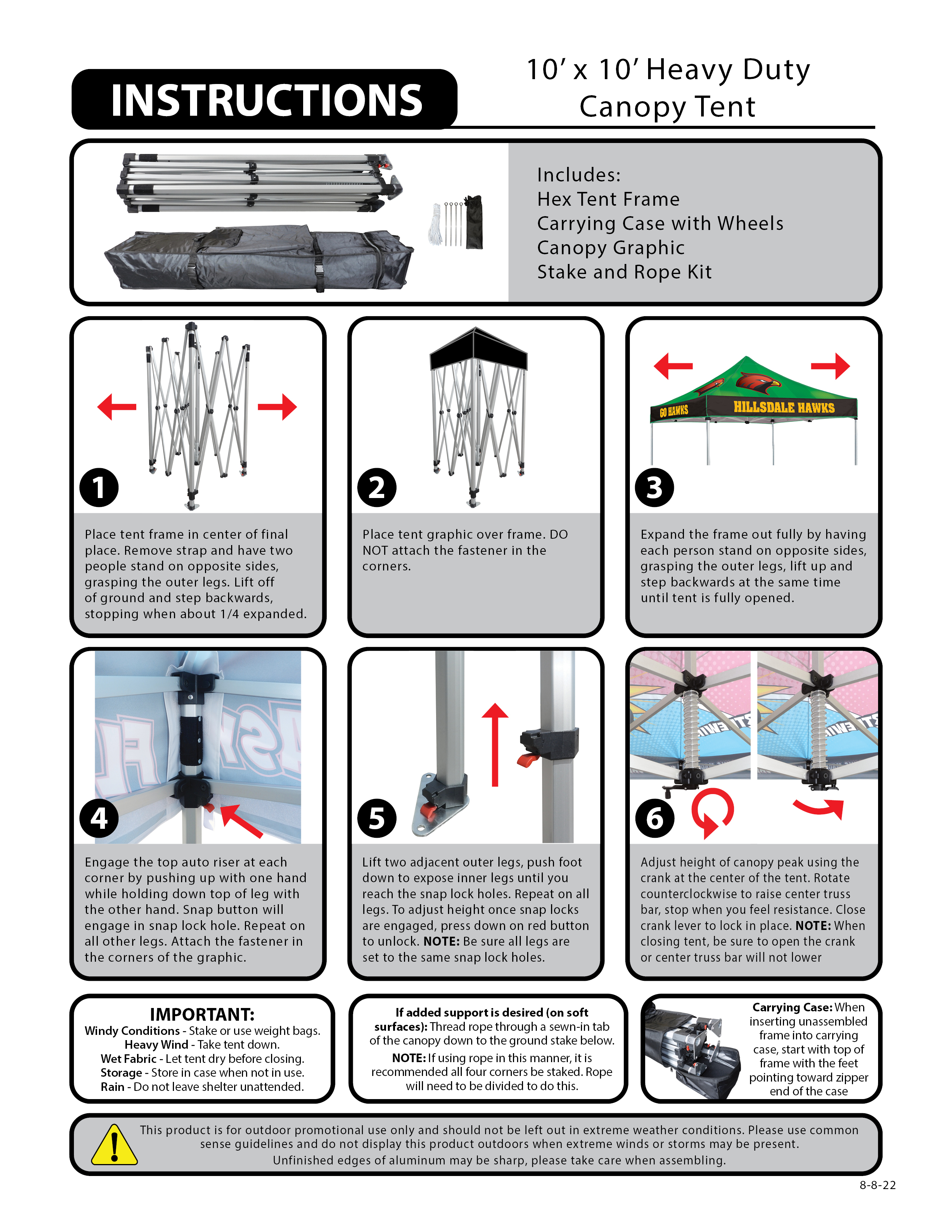10' Heavy Duty Canopy Tent 13
