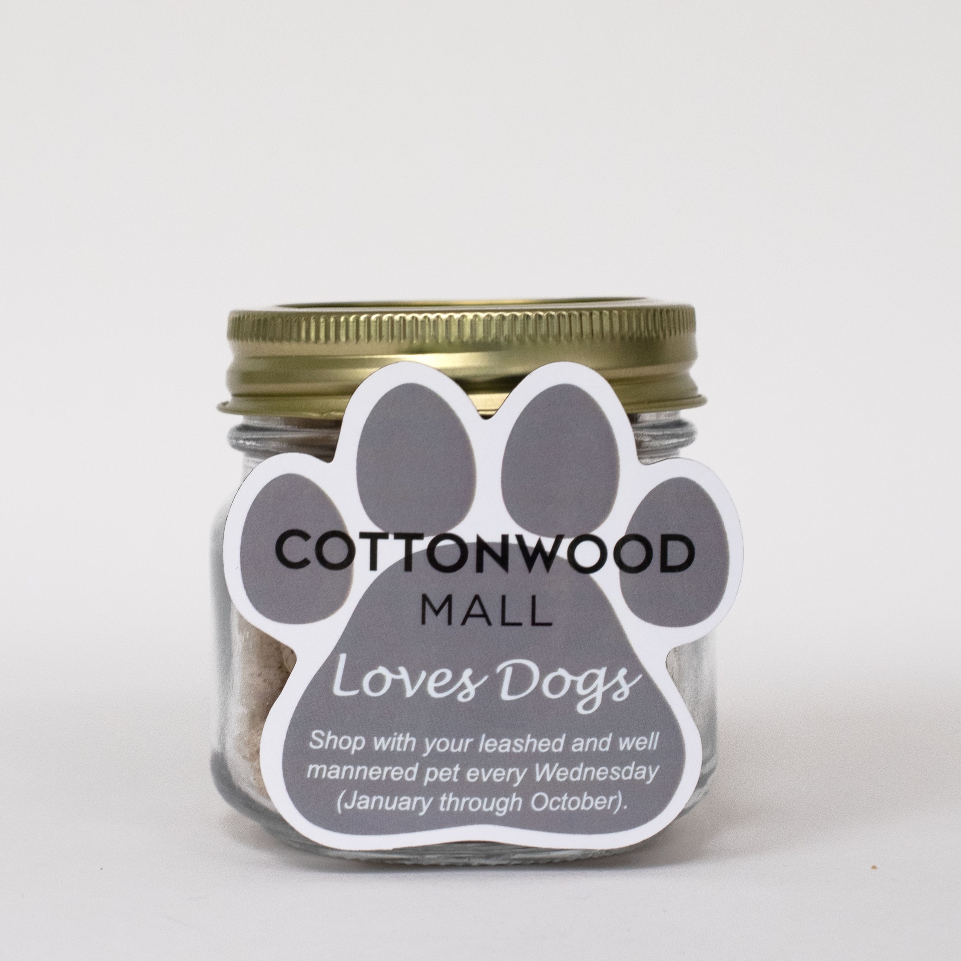 Half Pint Jar with Paw Magnet Pet Fill 3