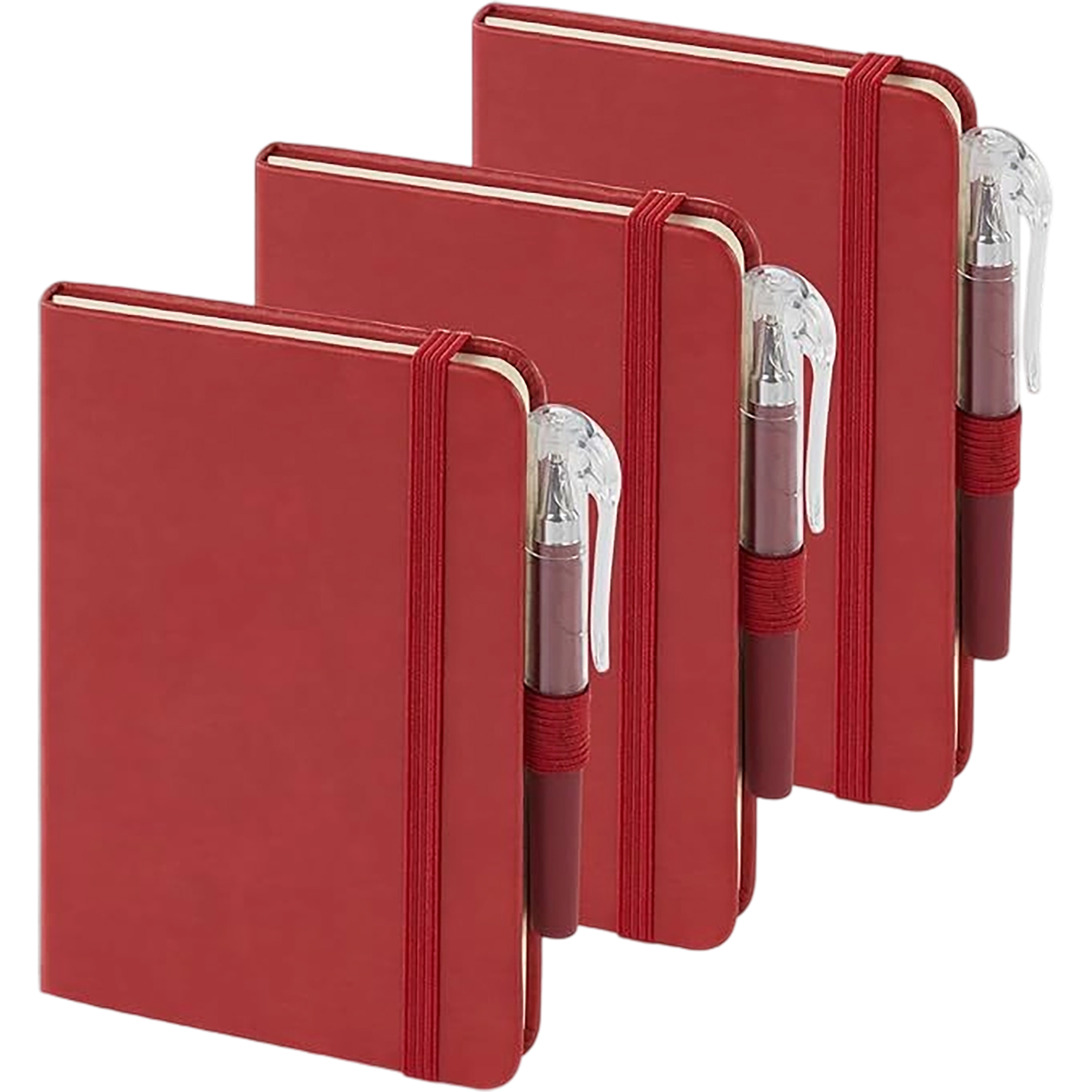 PU Leather Pocket Notebook Journal With Pen 3.7" x 5.7" 3