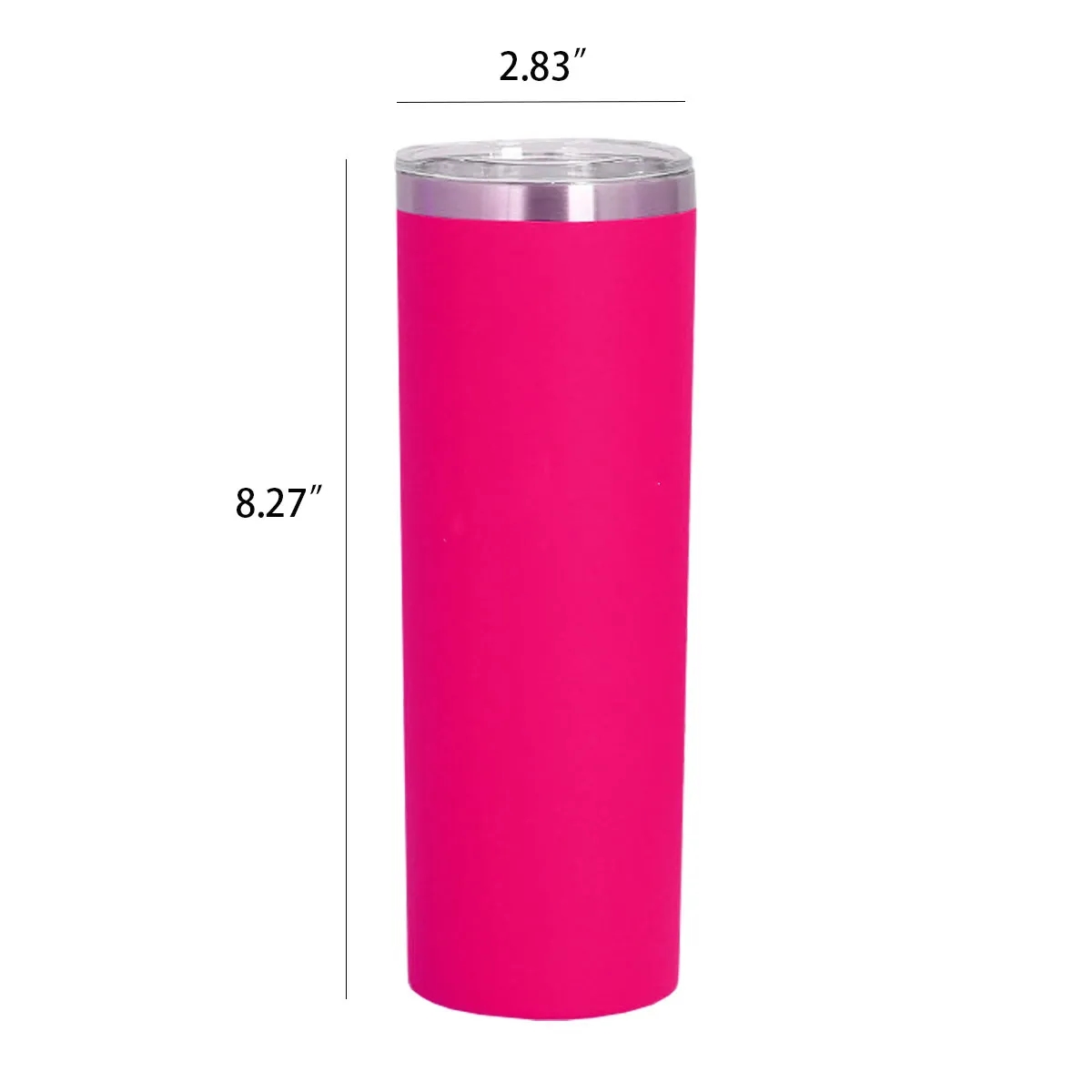20oz Insulated Skinny Stainless-Steel Tumbler with Straw 4