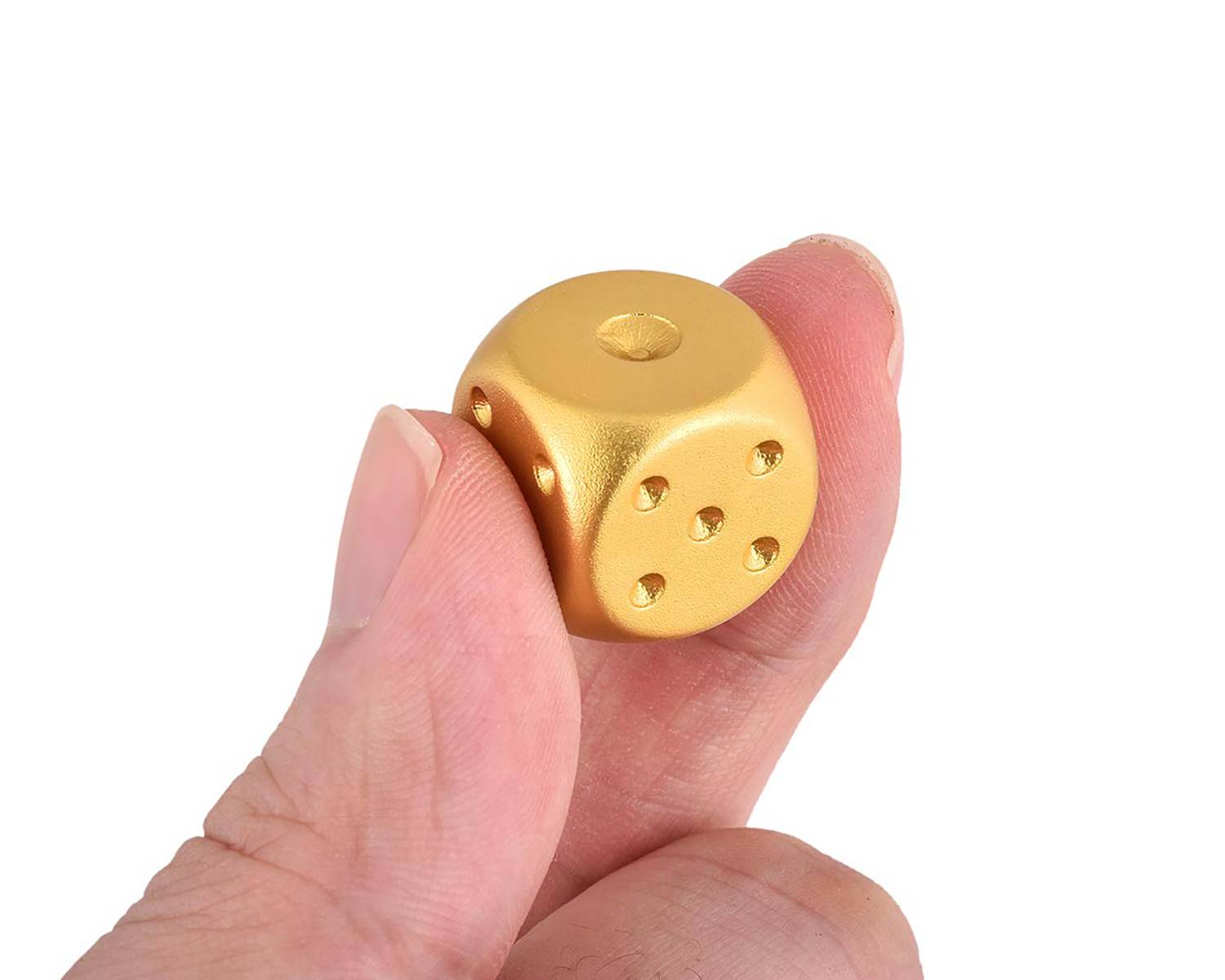 5Pcs Aluminum Alloy Dice w/ Square Case 4