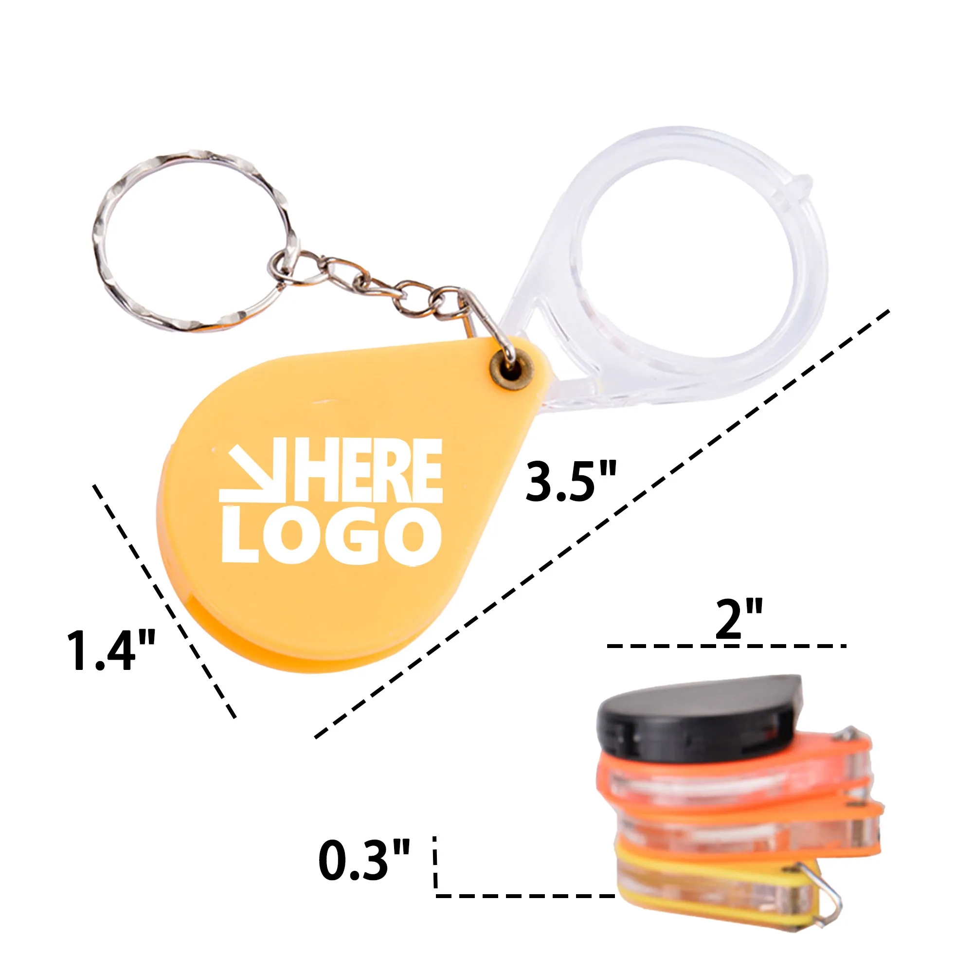 MOQ 20 Magnifying Glass Keychain 5x 2