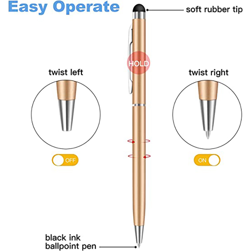 Universal 2 in 1 Stylus Touch Screens Ballpoint Pen 5