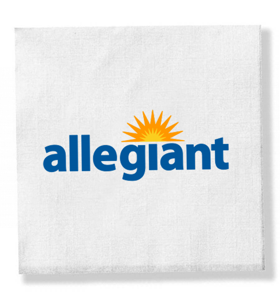 1 Ply White Beverage Napkin - Linen Embossed, Digital