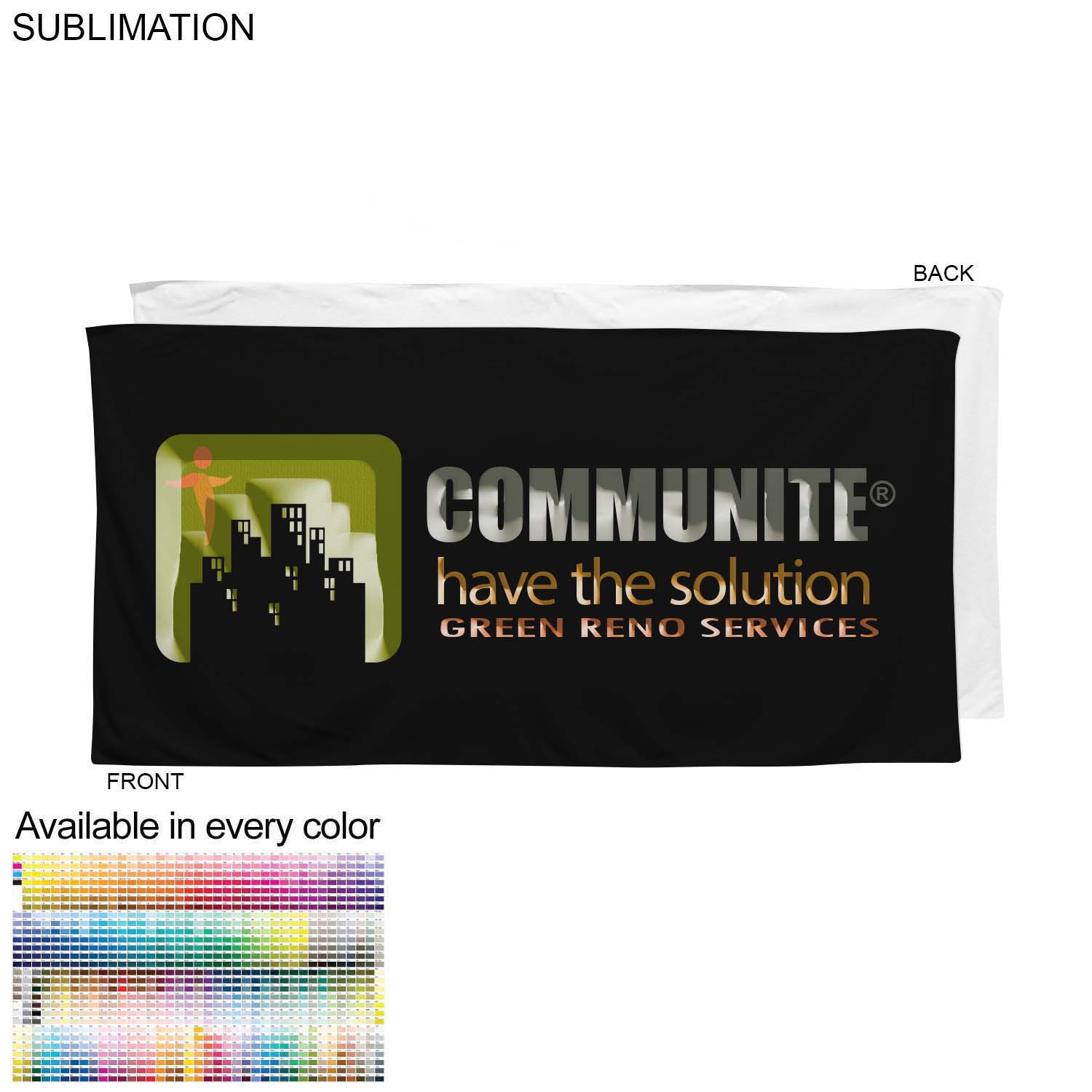 Colored Plush and Soft Velour Terry Cotton Blend Beach Pool Towel, 24x48, Sublimated Edge to Edge 5