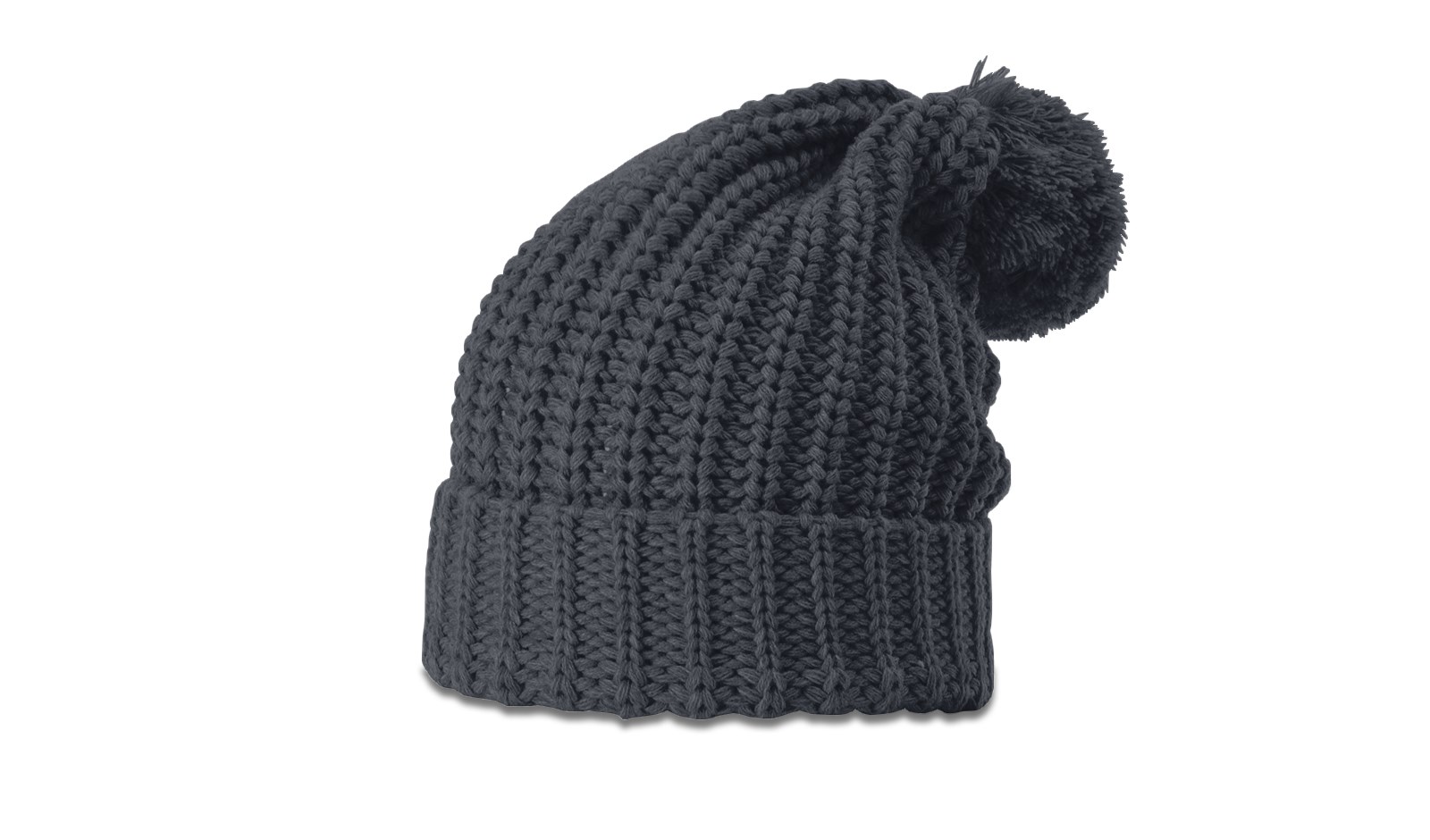  Chunk Cable Beanie with Cuff & Pom 4