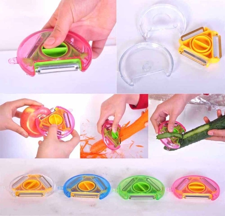 Plastic Multi Function Peeling Knife/Paring Knife 4 Color Available 2