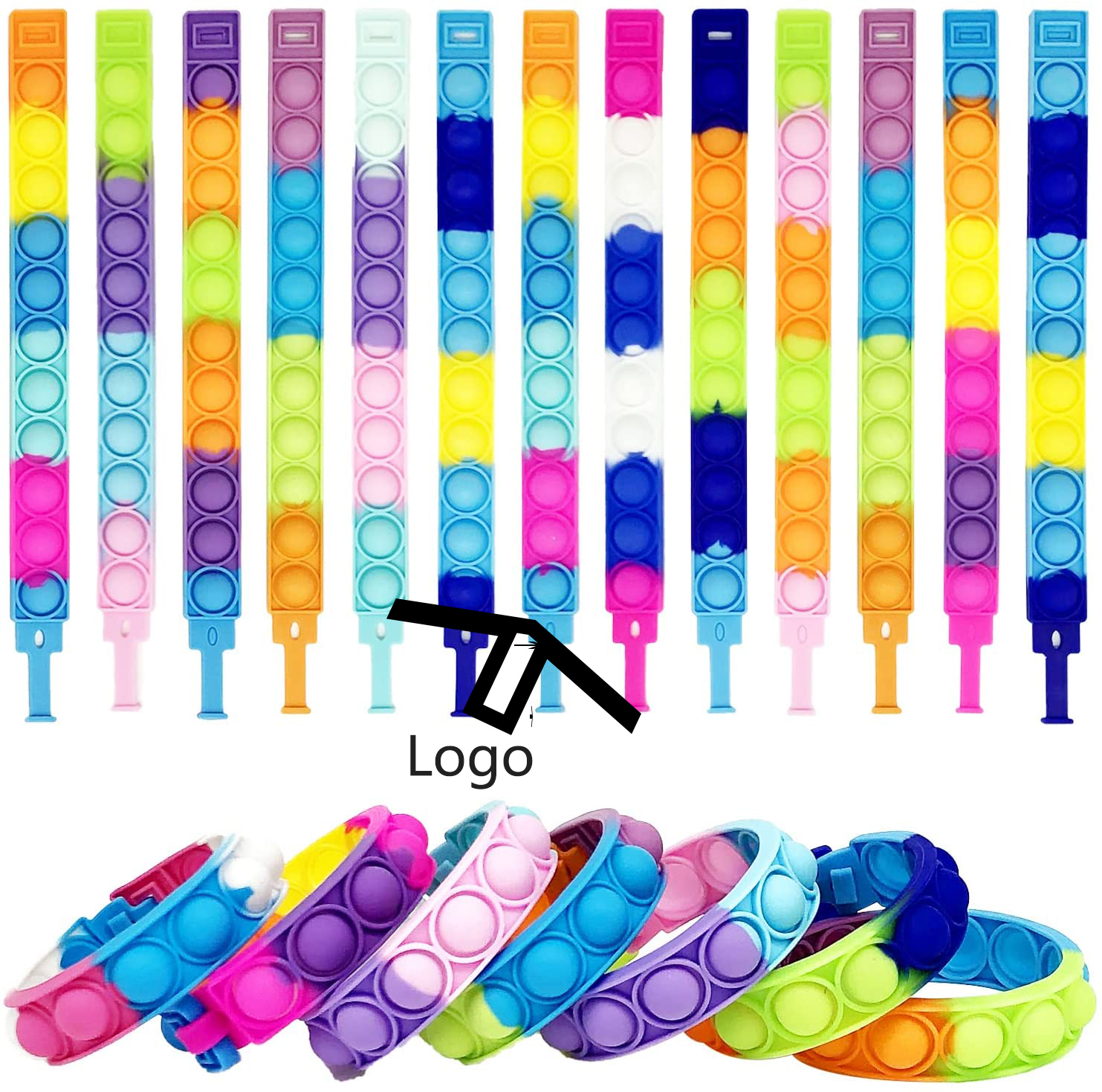 Tomoin Portable Pop Bracelet Wristband Fidget Toy / Buckle 2
