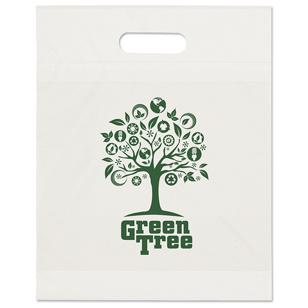 Eco Die Cut Handle Bag - 12W x 15H x 3 - Flexo Ink Print 3
