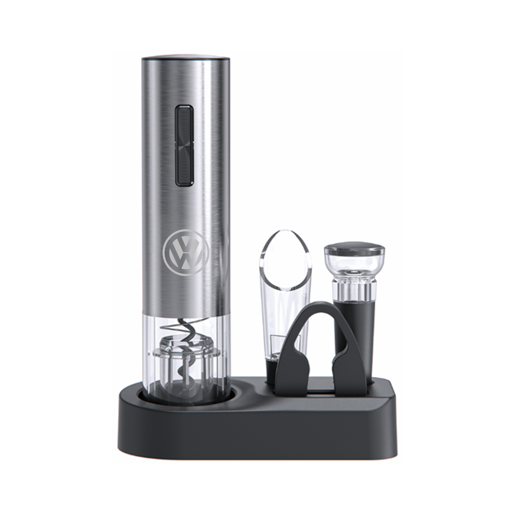 WineVault Electric Wine Opener Gift Set with Pedestal Storage 5