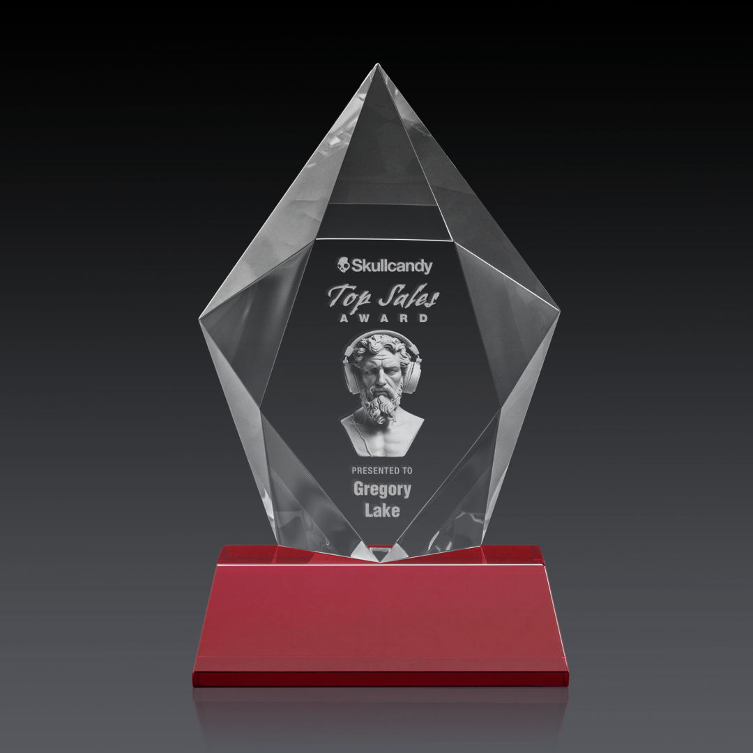 Devron 3D Award on Base - Red 2