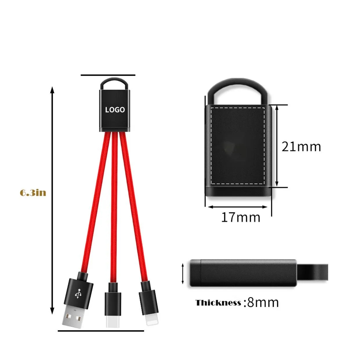 3-in-1 aluminum Charging Cables 2