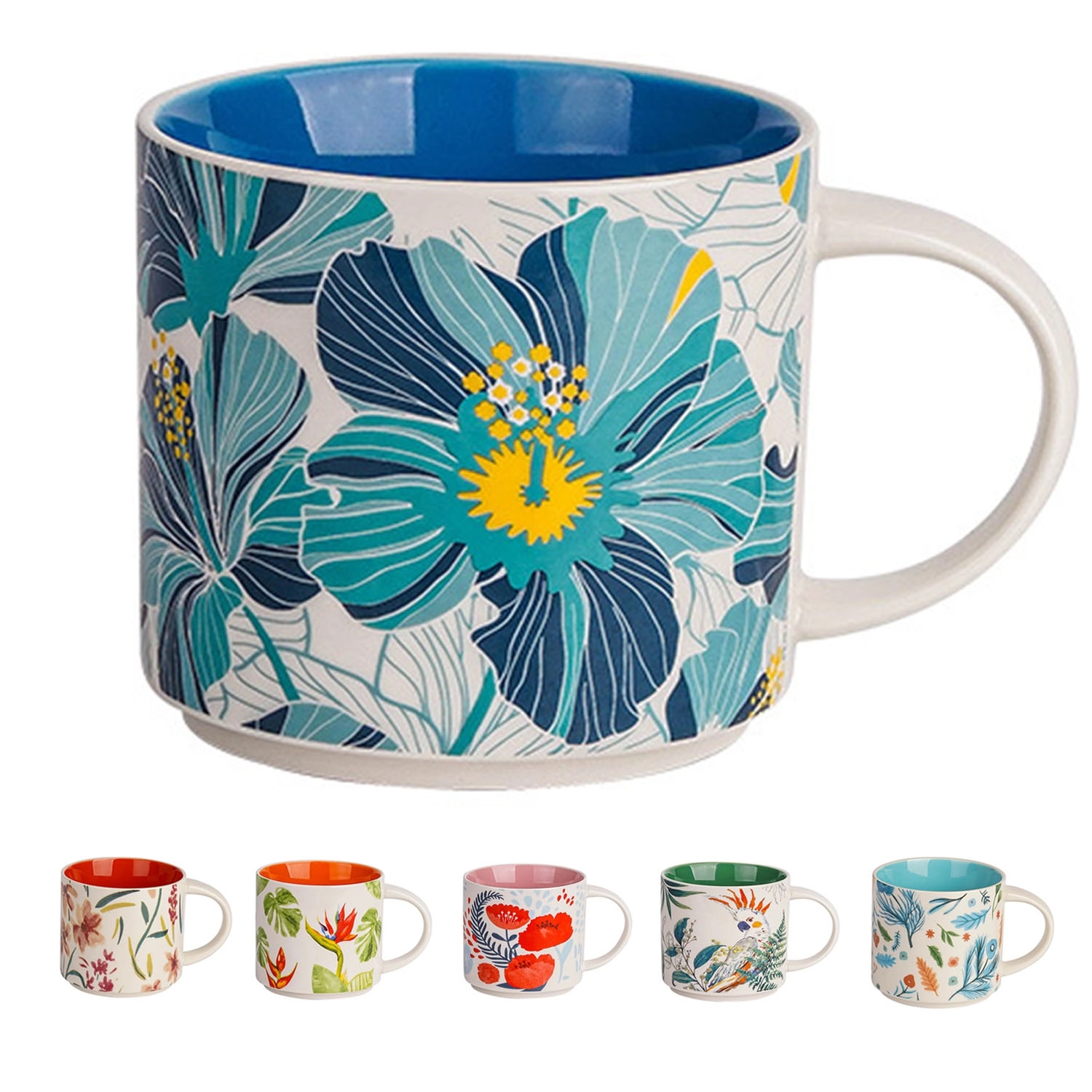 14 Oz Porcelain Coffee Mugs 3