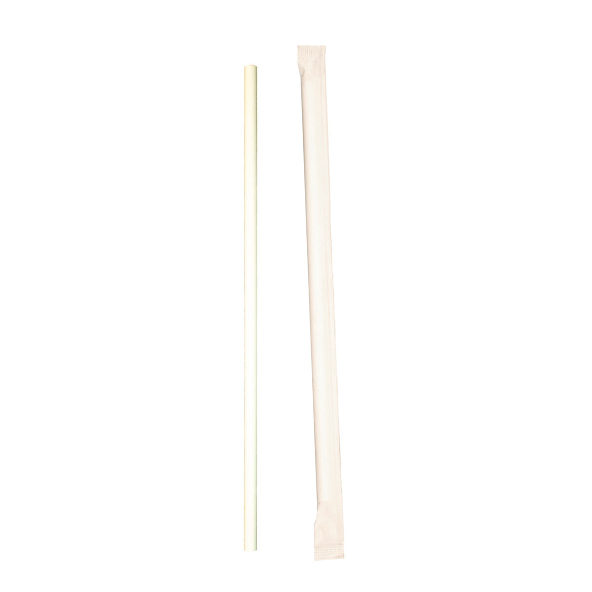 7.75" White Paper Straw