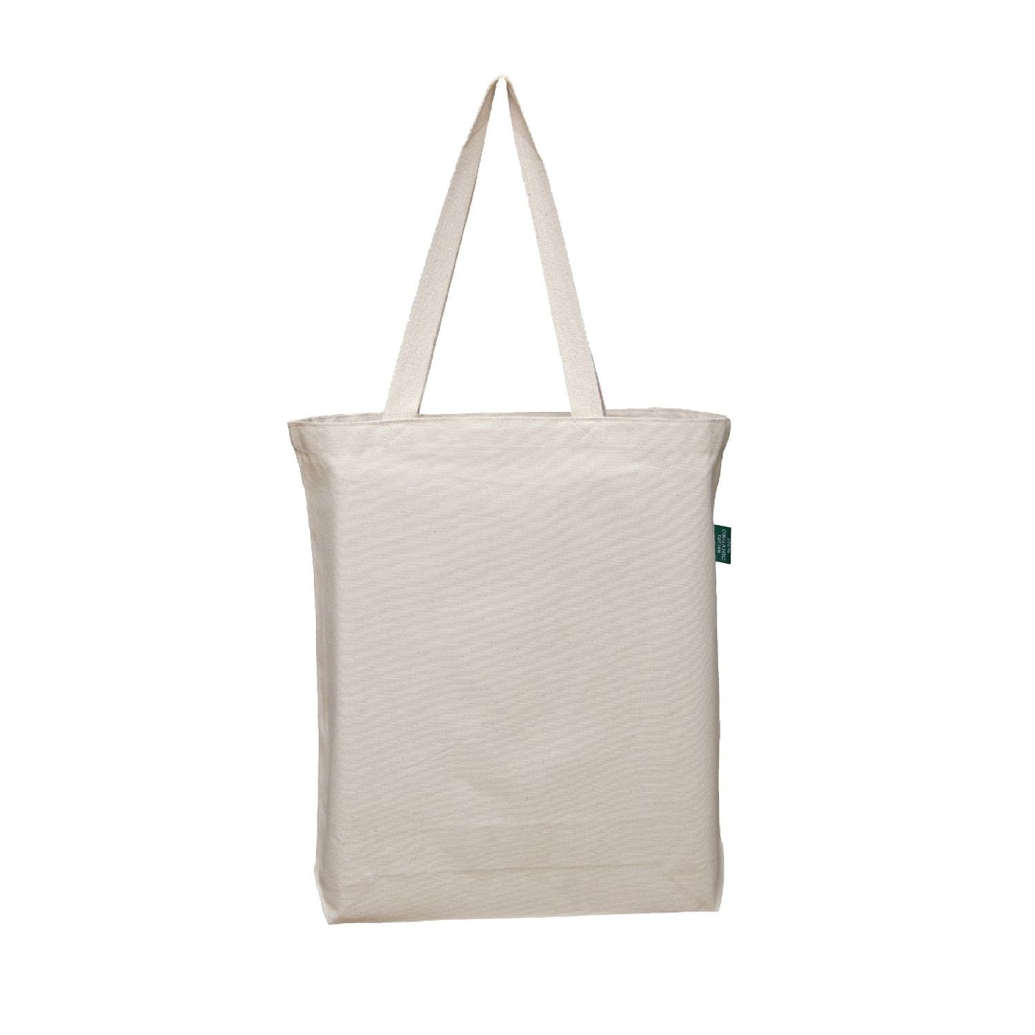 Medium-sized Organic Cotton Canvas Tote Bag with bottom gusset