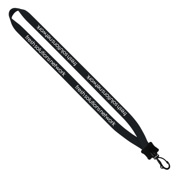 1/2" Smooth Nylon Lanyard with Plastic Clamshell & Swivel Snap Hook 20