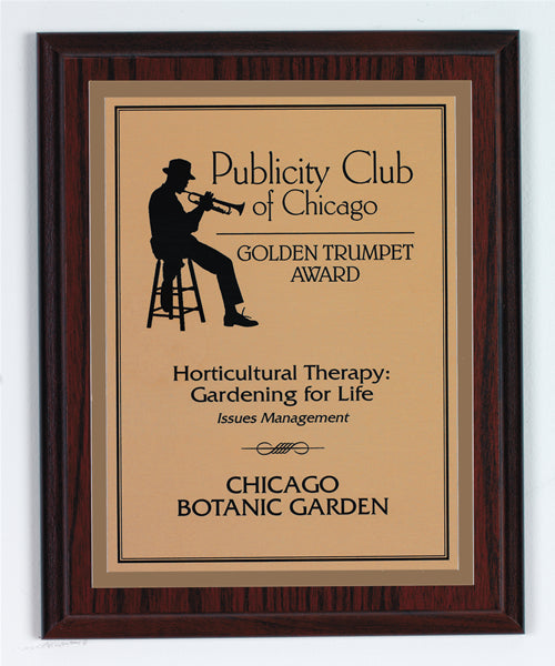 Cherry-Finish Plaque With Plate 4