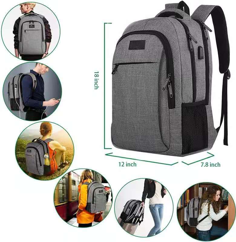18 Inch Laptops Backpack with USB Charging Port 3