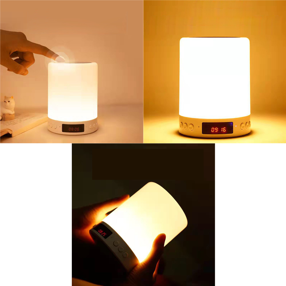 Night Light Wireless Speaker With Alarm Clock