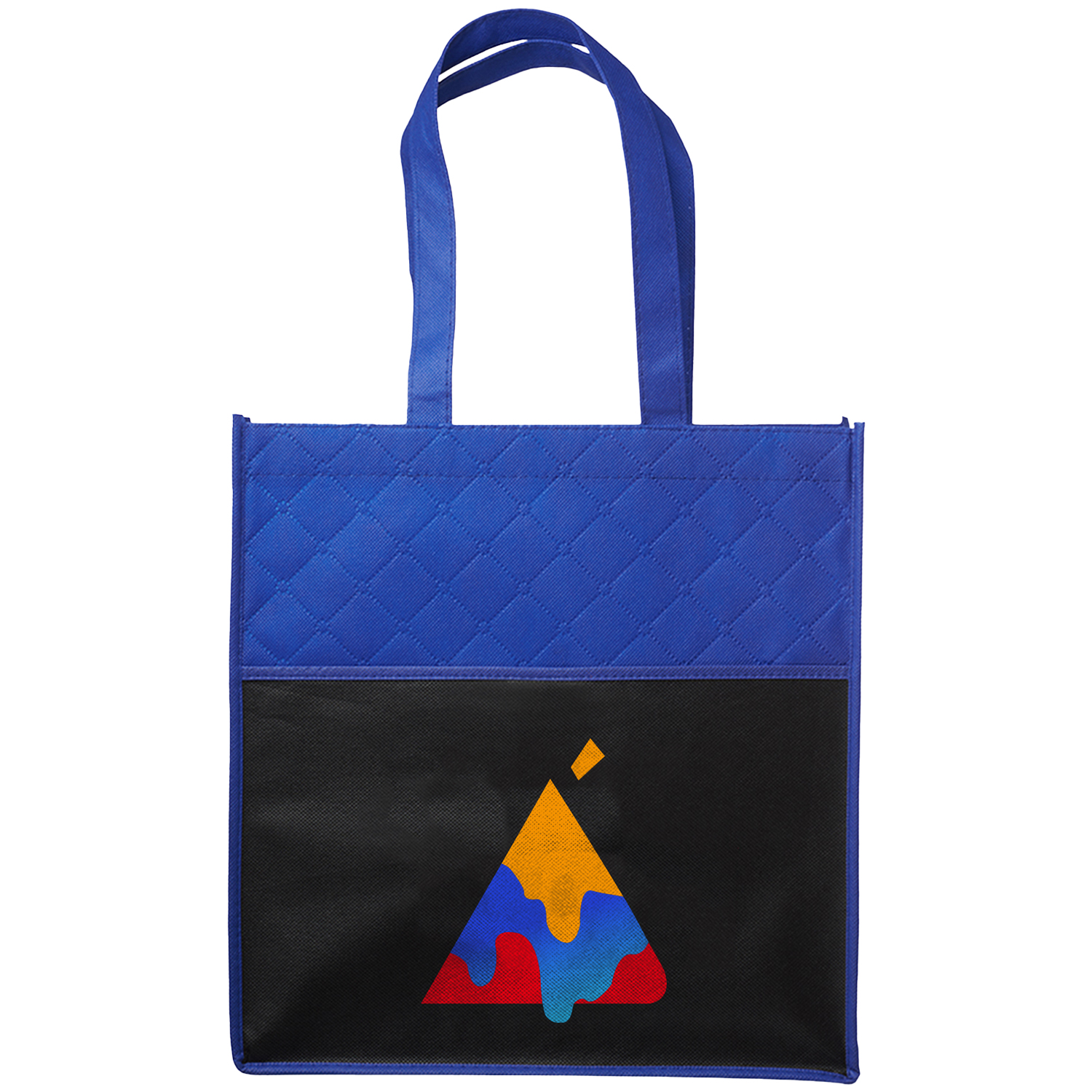 130 GSM Reusable Quilted Pocket Shopping Tote Bag W/ Gusset (13" x 13.75" x 3") 2