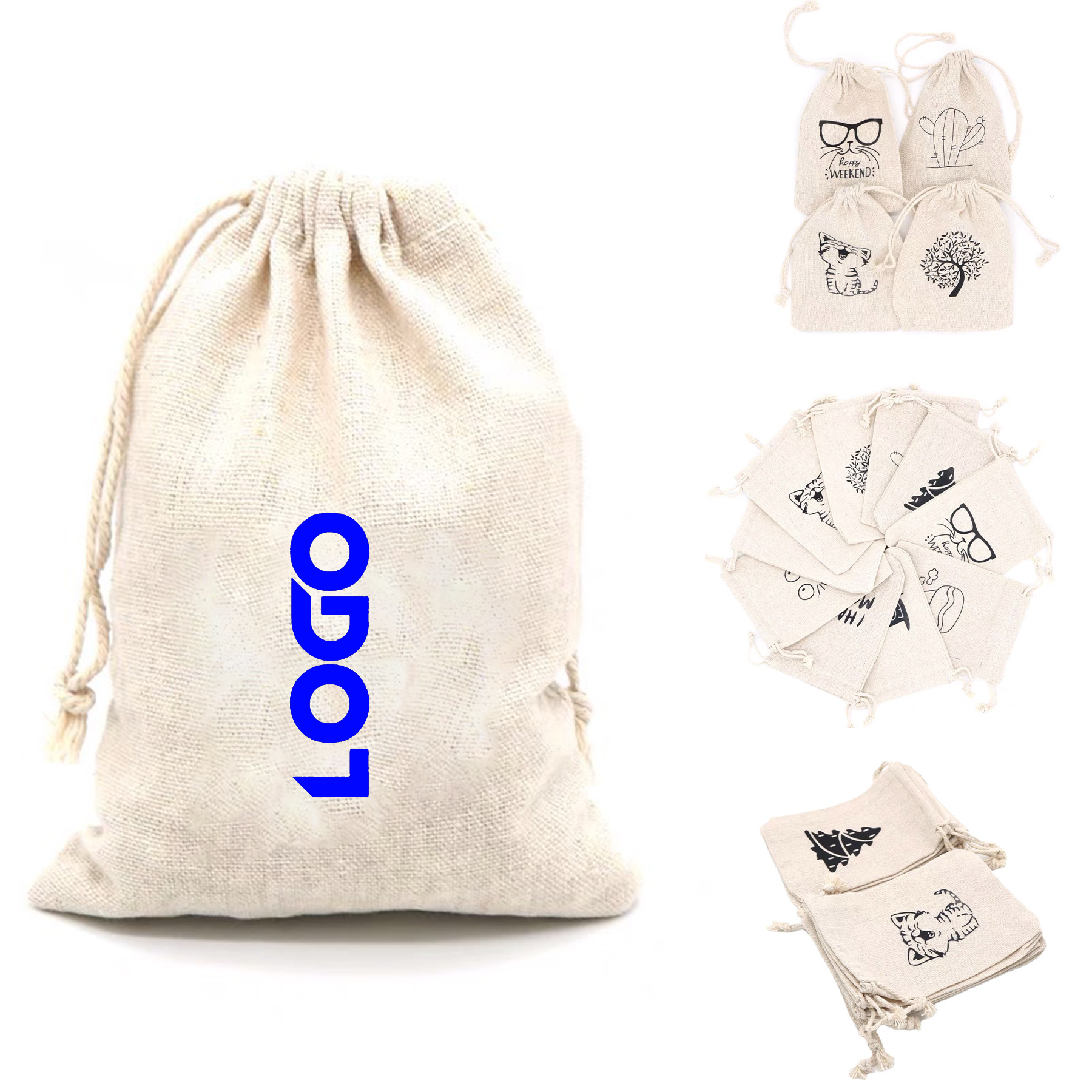 Cactus Pattern Printing Cotton Bags 2