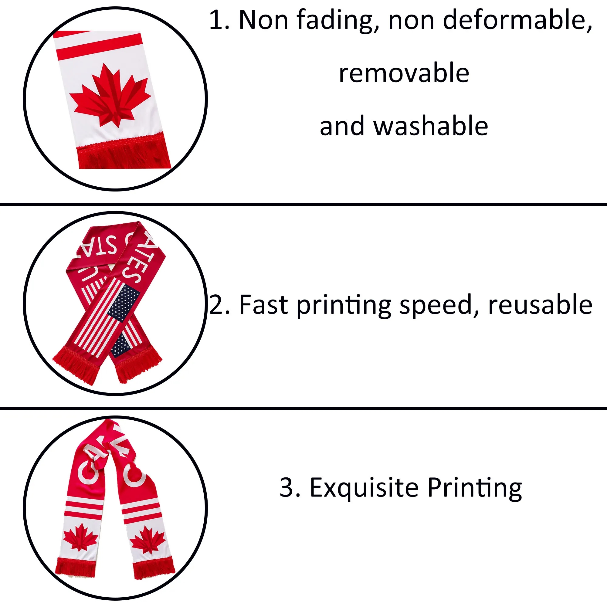 Full Color Sublimation Polyester Scarf With Fringe 2