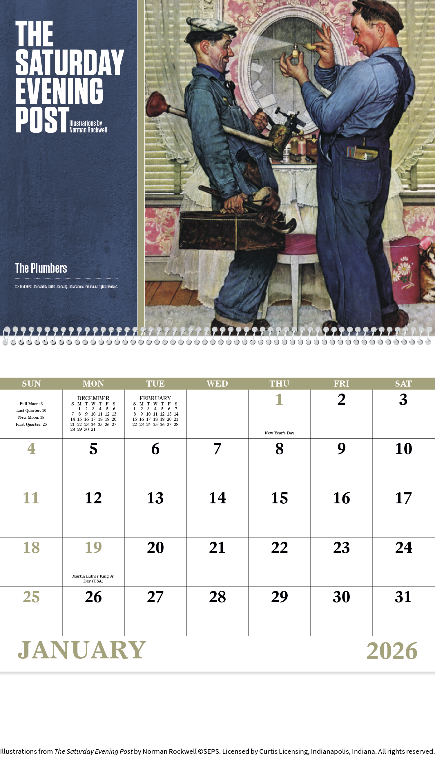 Good Value™ The Saturday Evening Post Illustrations by Norman Rockwell – Spiral Calendar 15