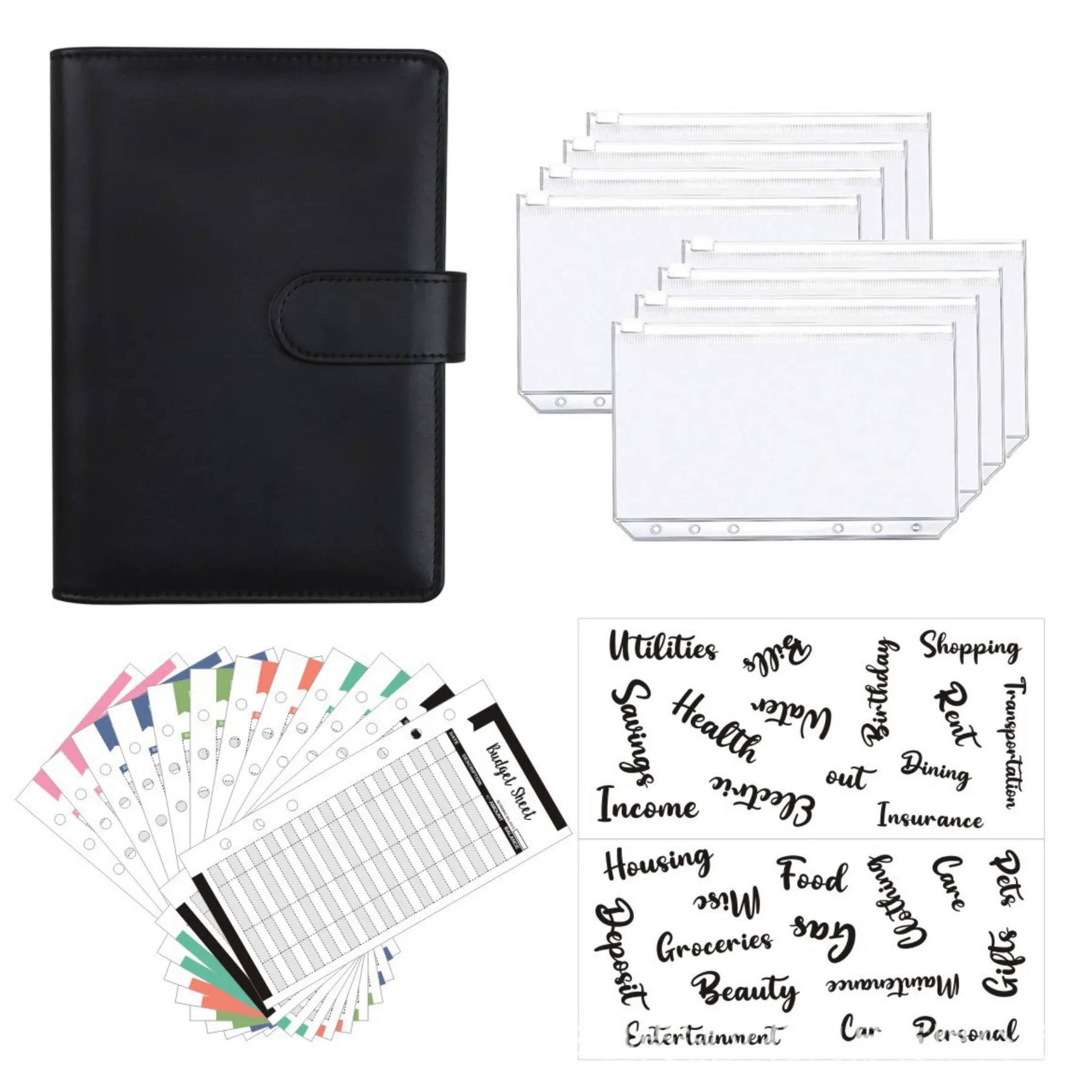 A6 PU Leather Binder Budget Planner 14