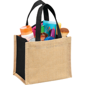 Mini Jute Gift Tote, custom tote bag with logo imprint 8