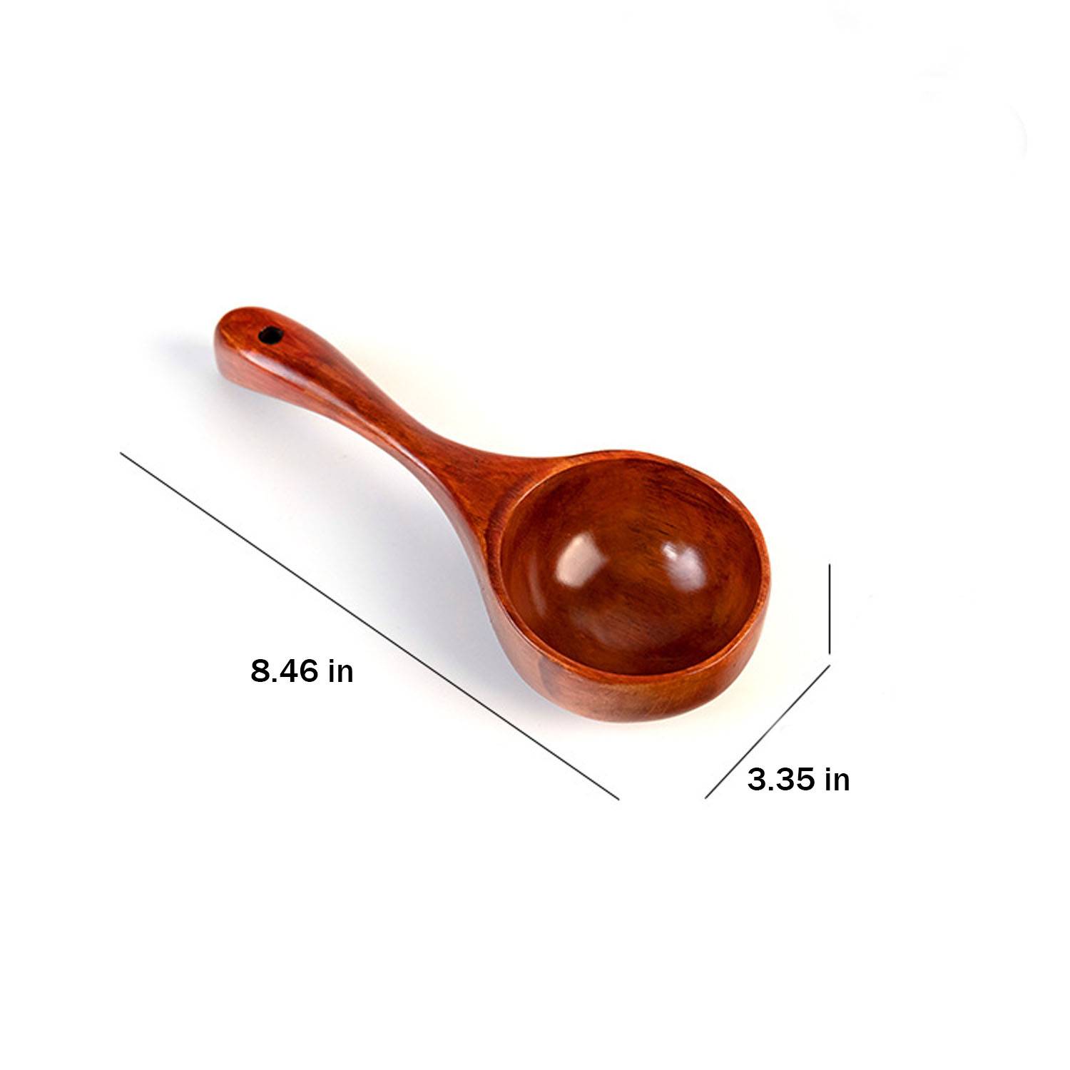 Kitchen Round Serving Wooden Scoop 7
