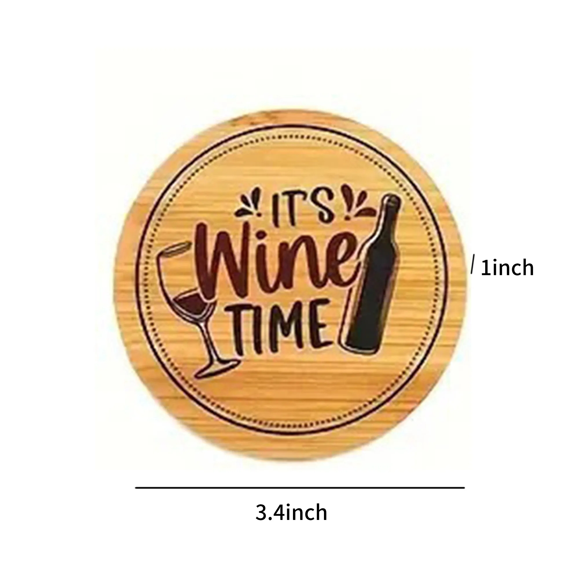 Wooden Wine Glass Lid 3.4inch 3