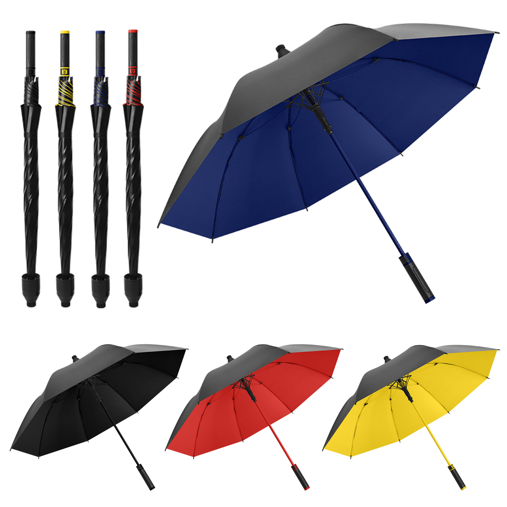 Large Long Handle Waterproof Cover Straight Pole Umbrella 2