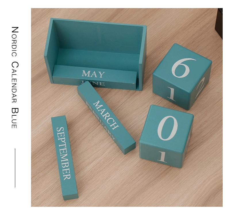 Wooden Cube Desktop  Calendar 4