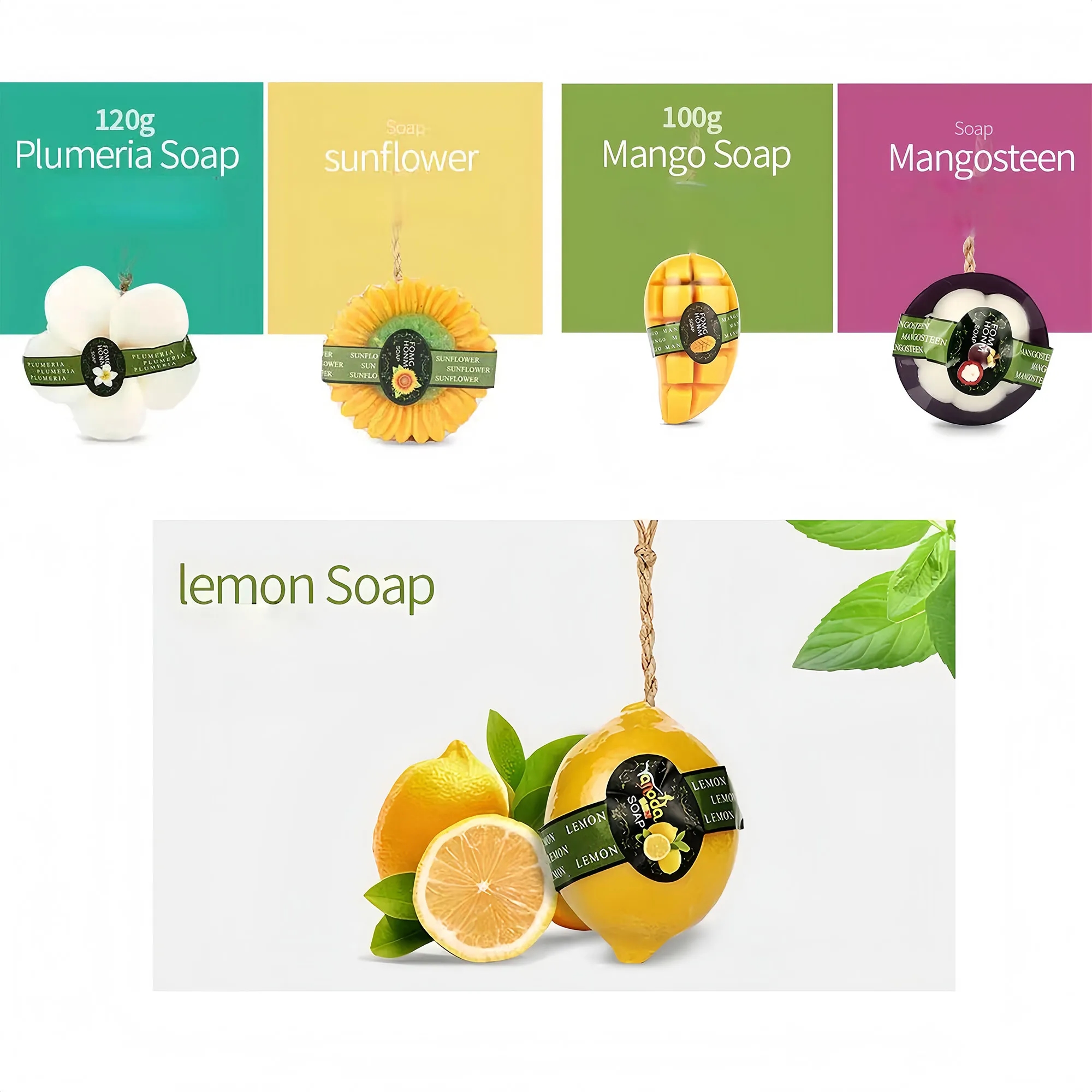 Gentle 3D Fruit Soap For Moisturizing Mite-Removing Bath 10