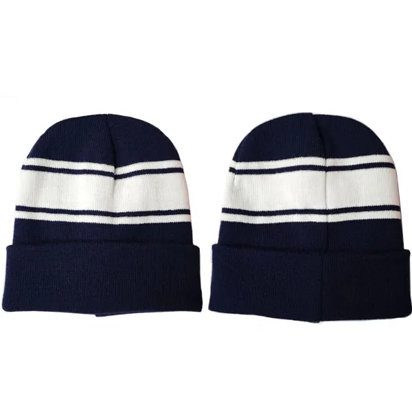 Striped Acrylic Knit Beanie With Cuff 5