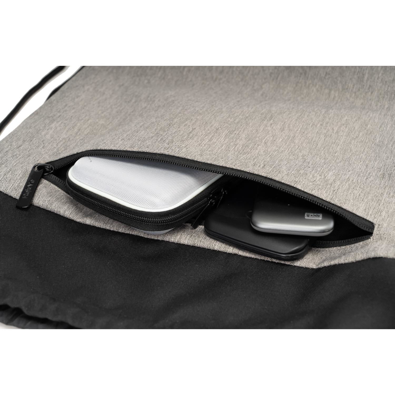 RejuVe® MILANO Recycled Heather Modern Sleek Drawstring Bag 2