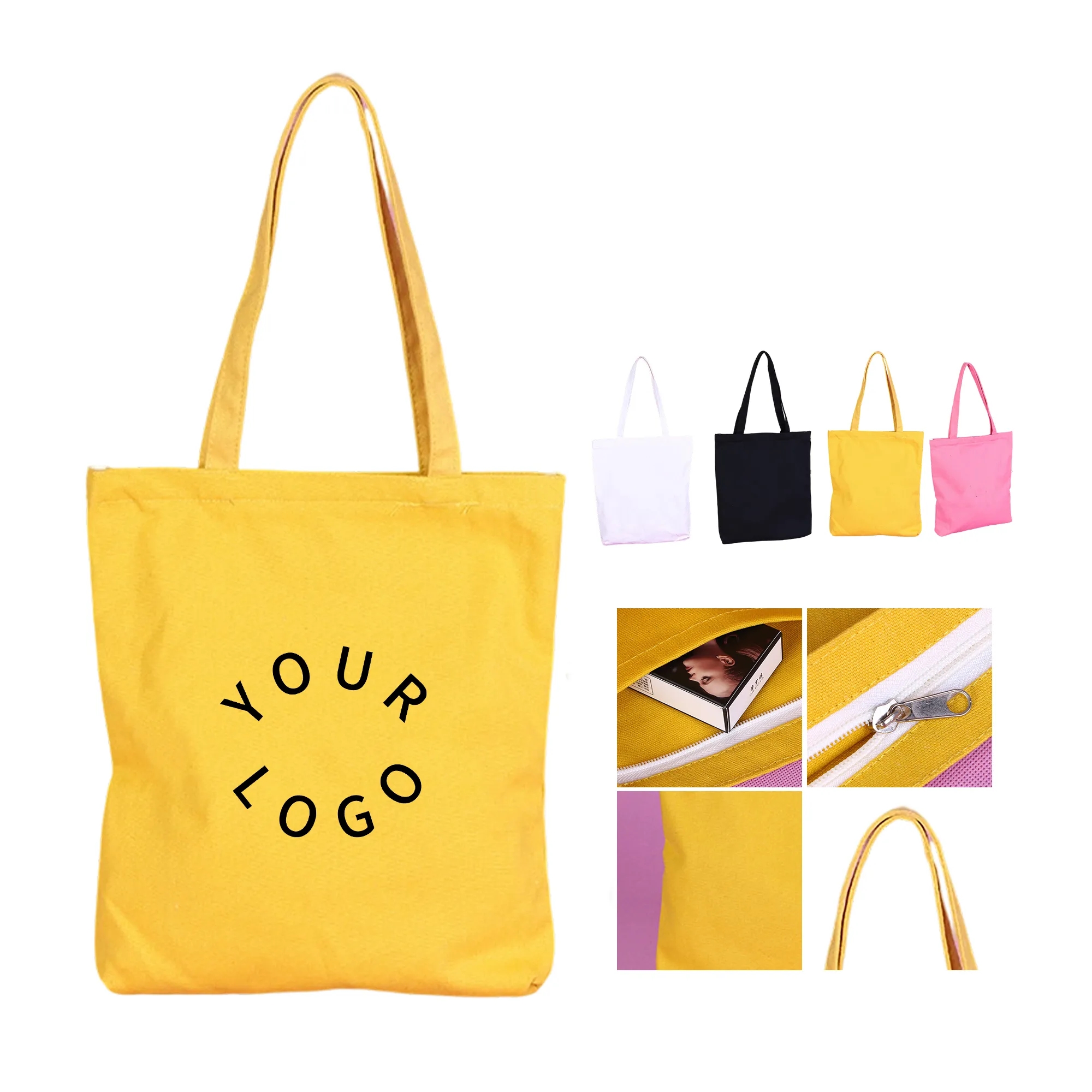 Canvas Shopping Bag, custom tote bag with logo imprint 3