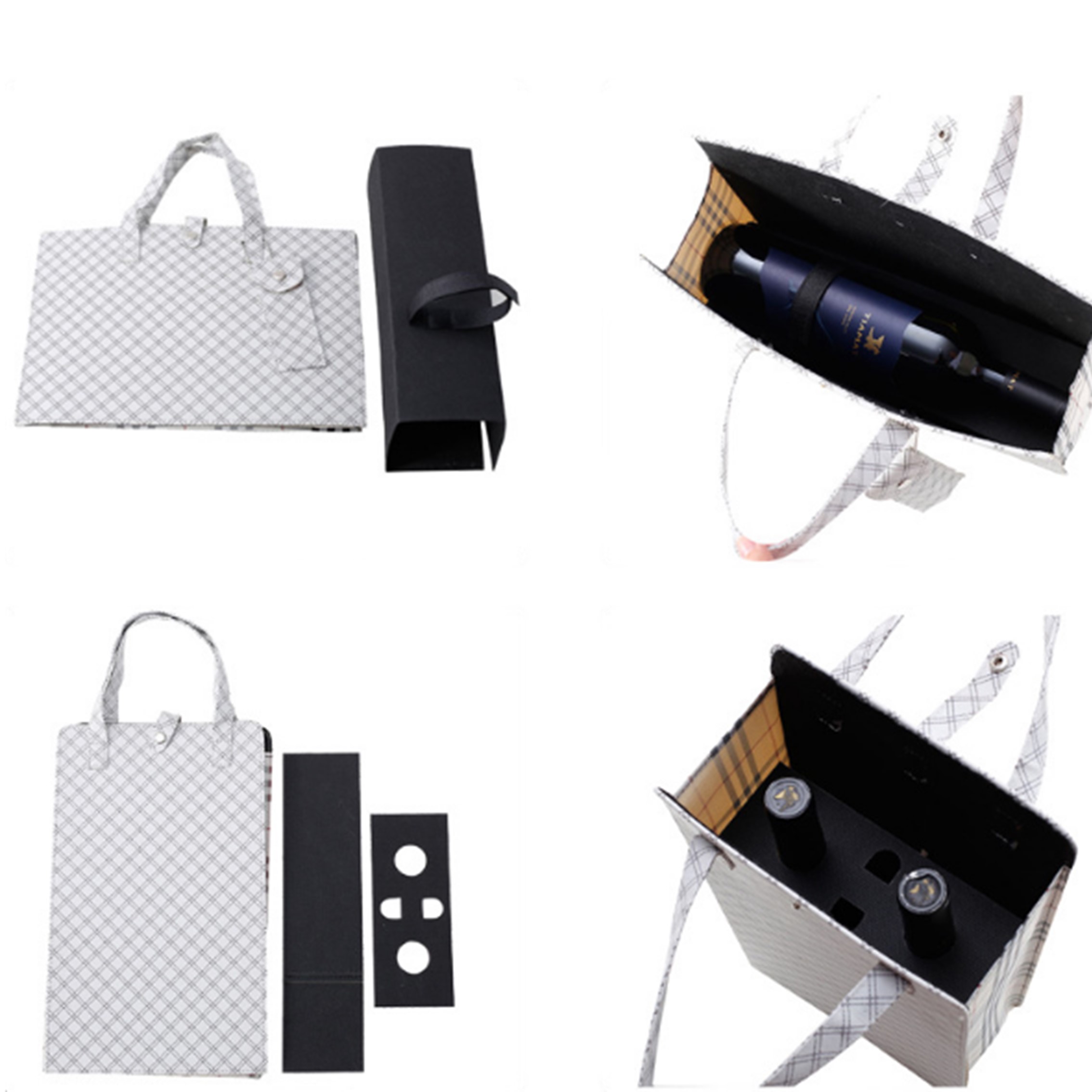 Custom Logo Wine Carrying Tote Bag 2