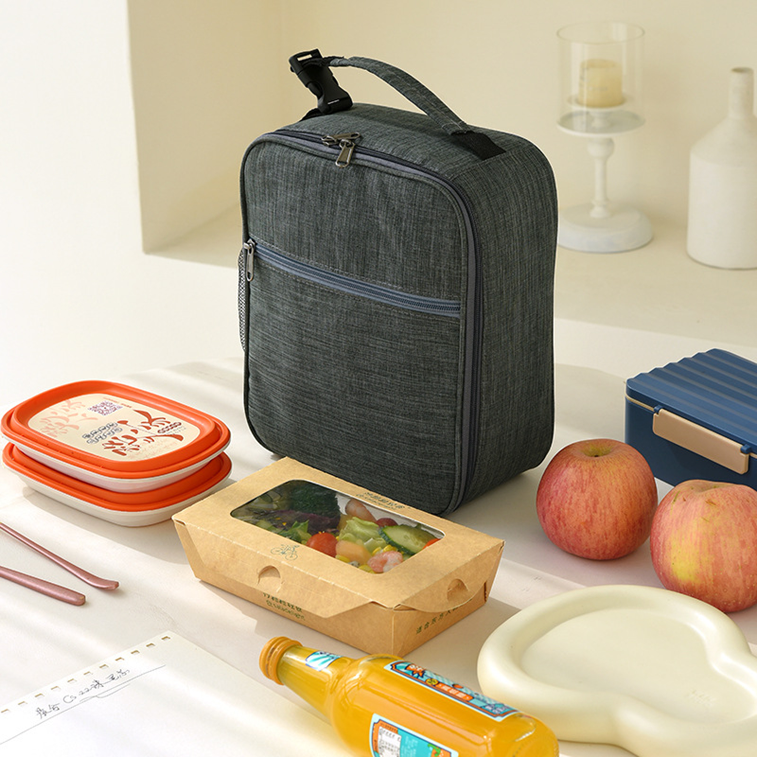 Large Capacity Insulated Reusable Lunch Bag 4