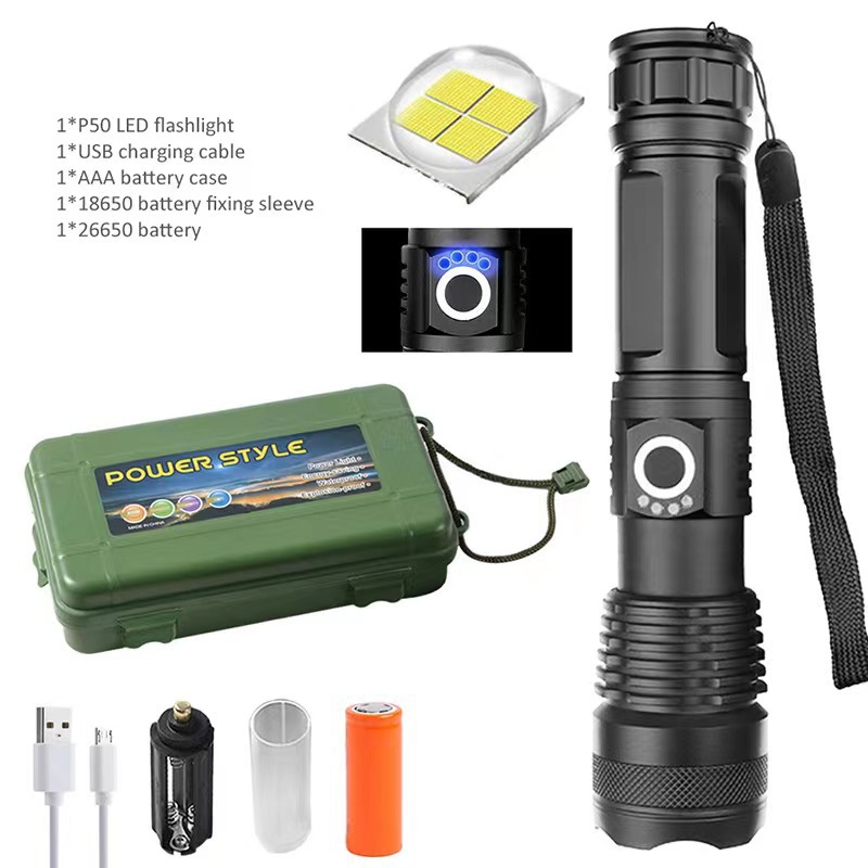 Rechargeable LED Flashlights High Lumens(2400mAh) 1