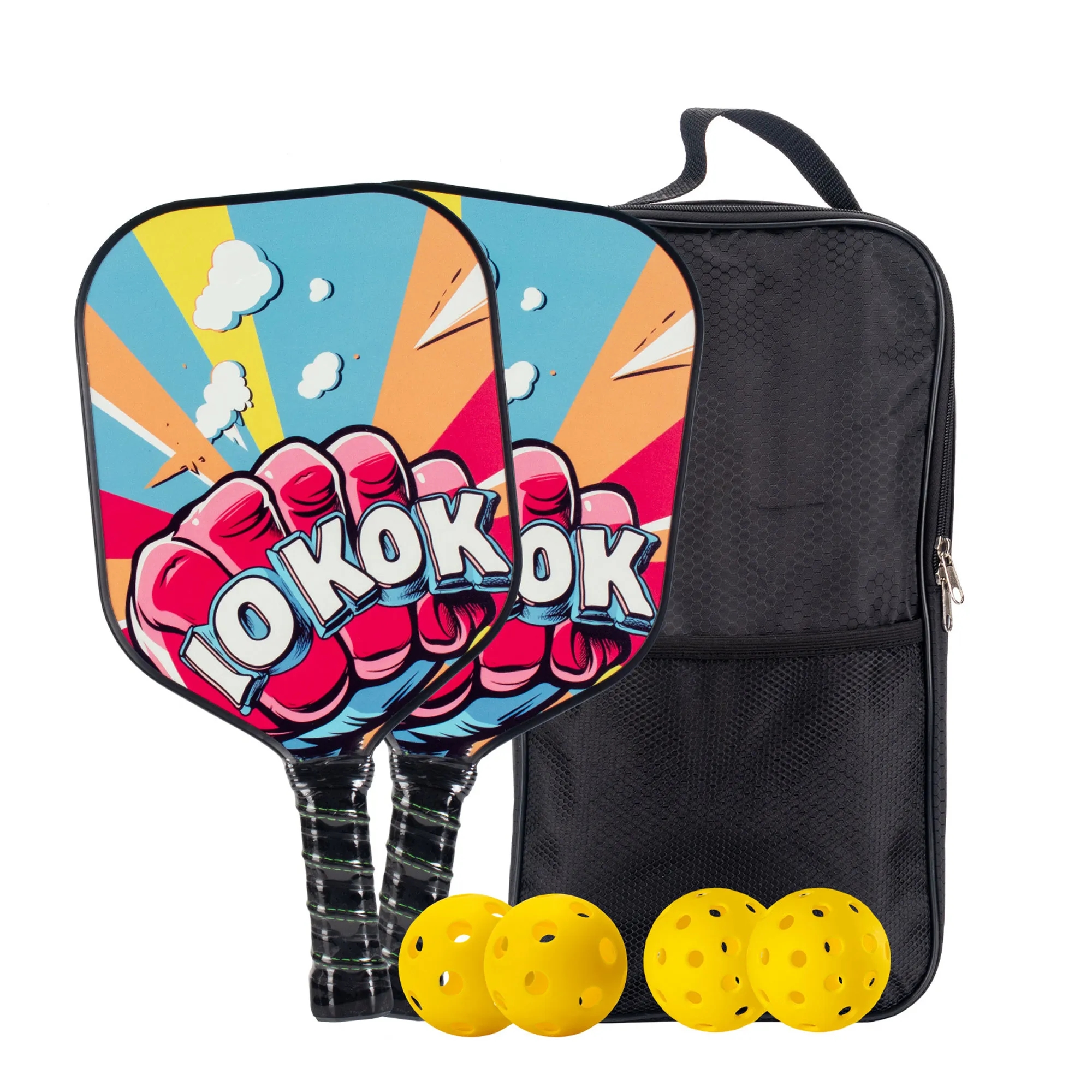 Pickleball Sets With Four Balls Two PaddlesOne Bag MOQ 20PCS 5
