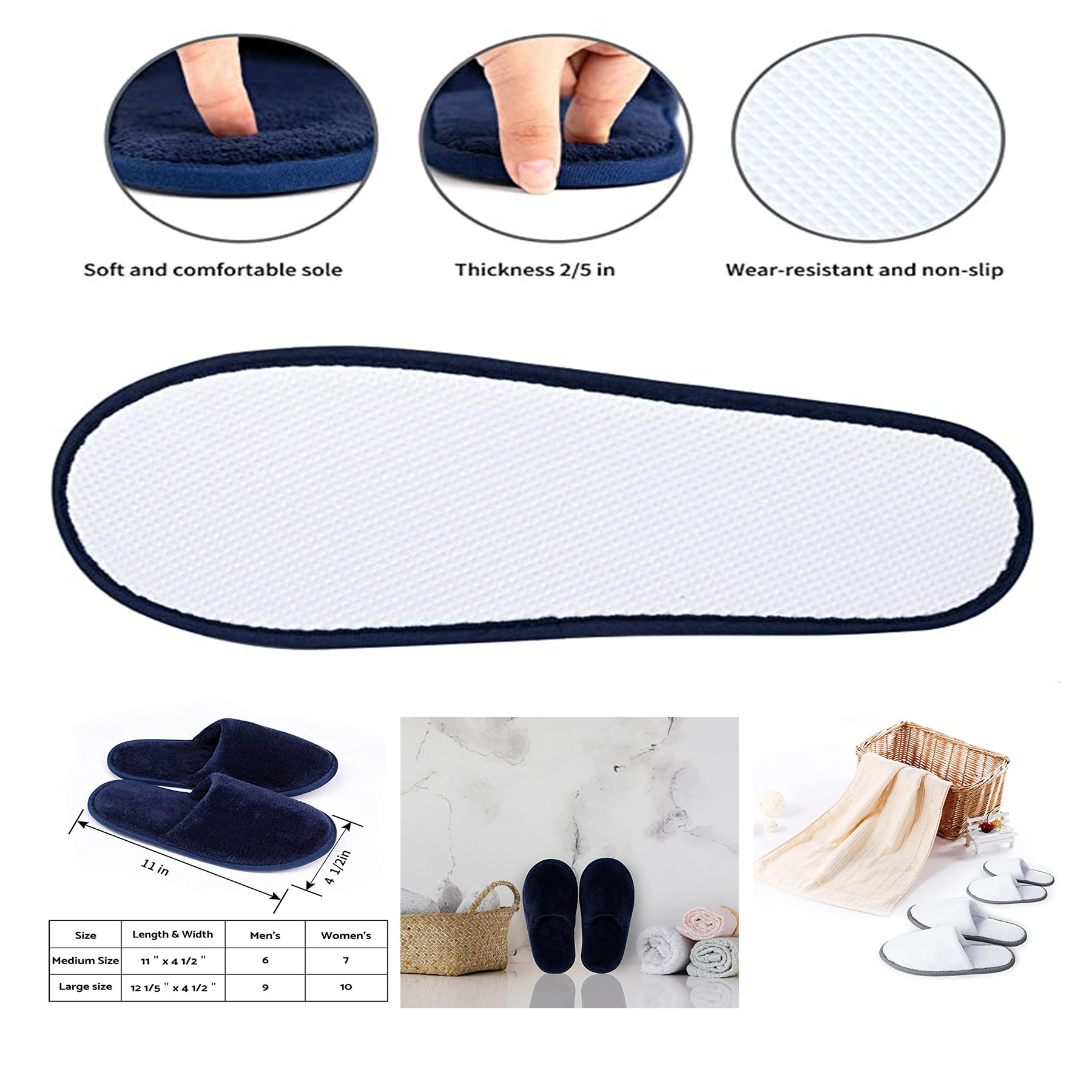 Guests Size Trave Slipper 3