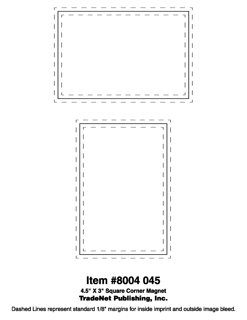 Magnet - 3x4.5 Square Corner- 20 Mil. 2