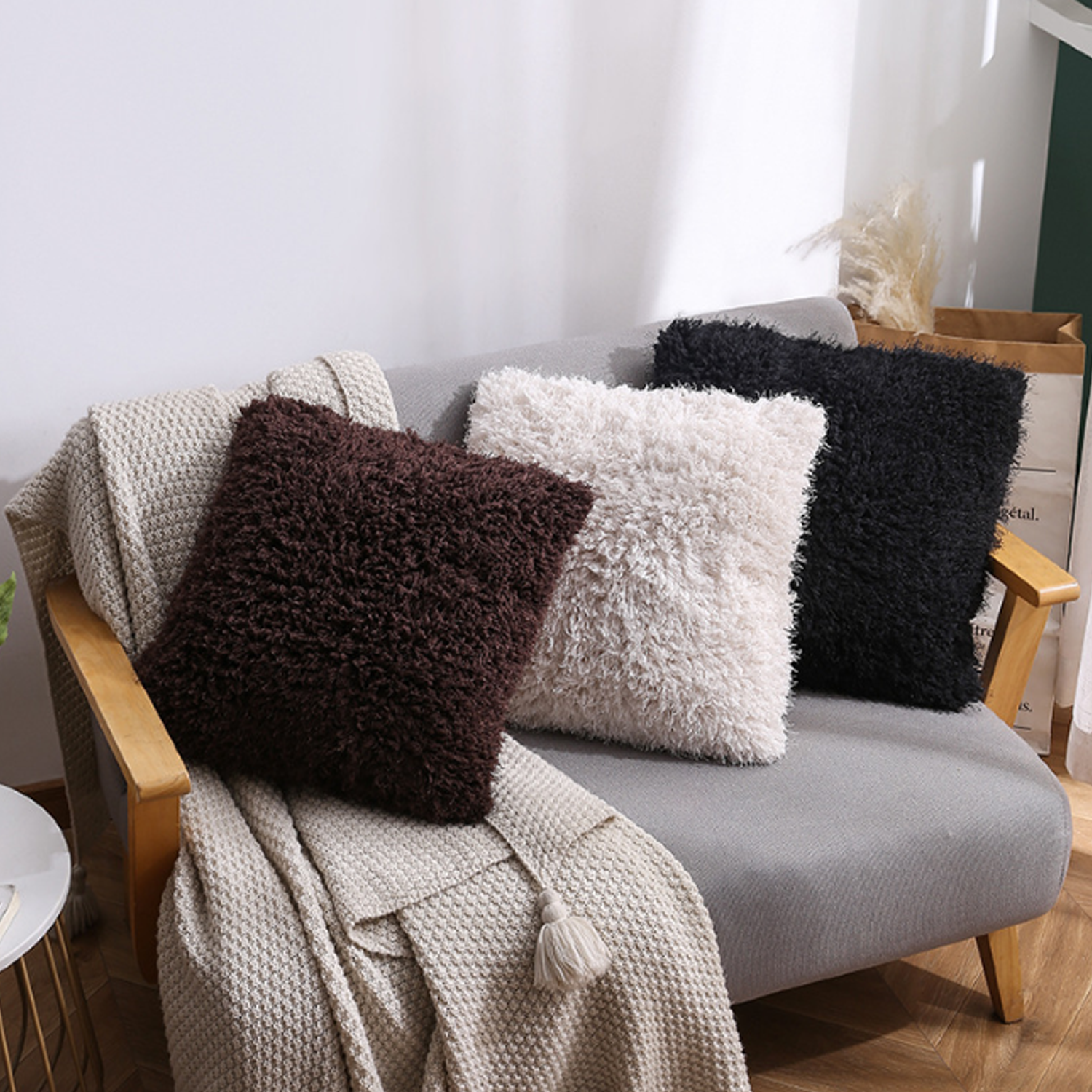 Cross-Border Amazon New Plush Throw Pillow Instagram 3