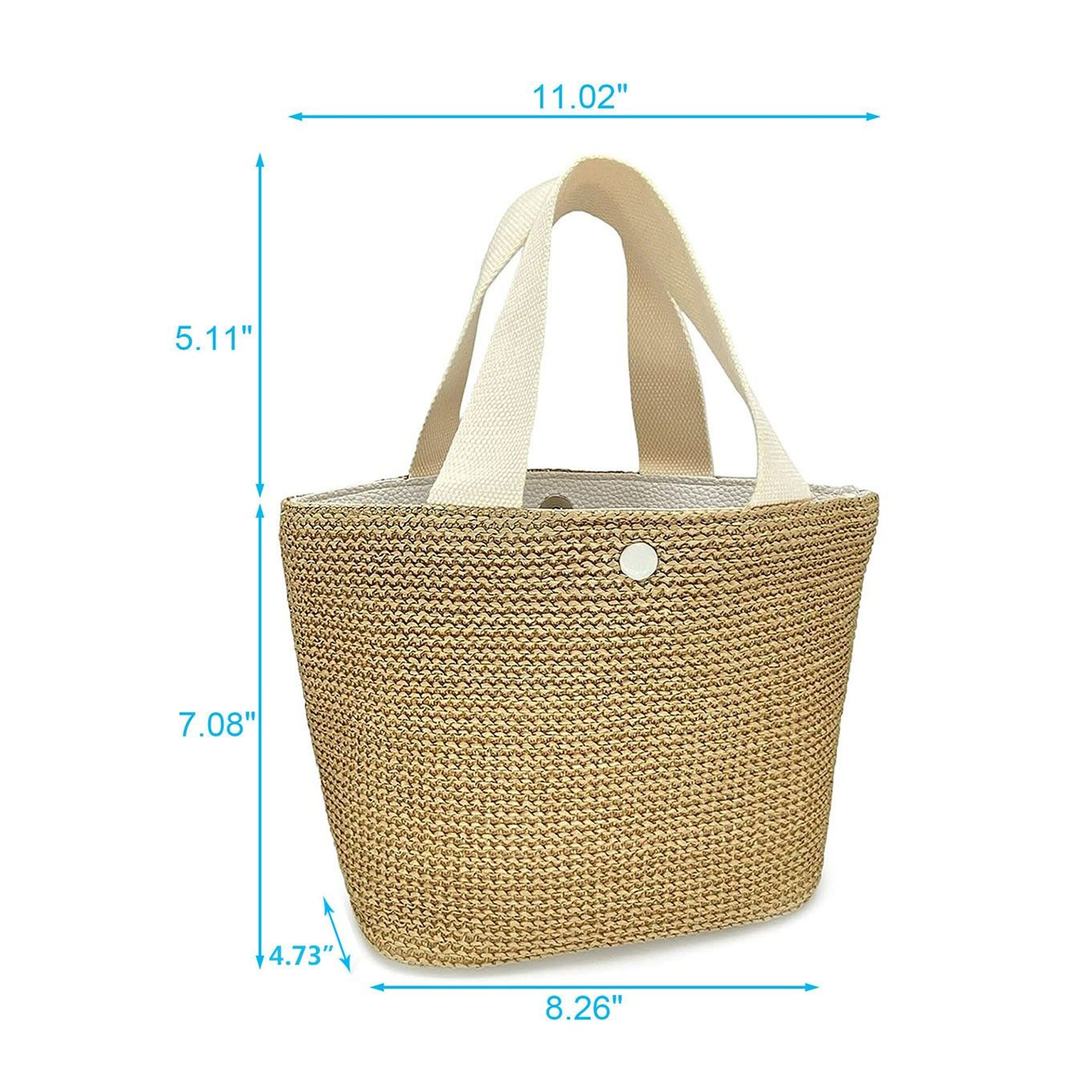 Summer Straw Woven Tote Bag 1